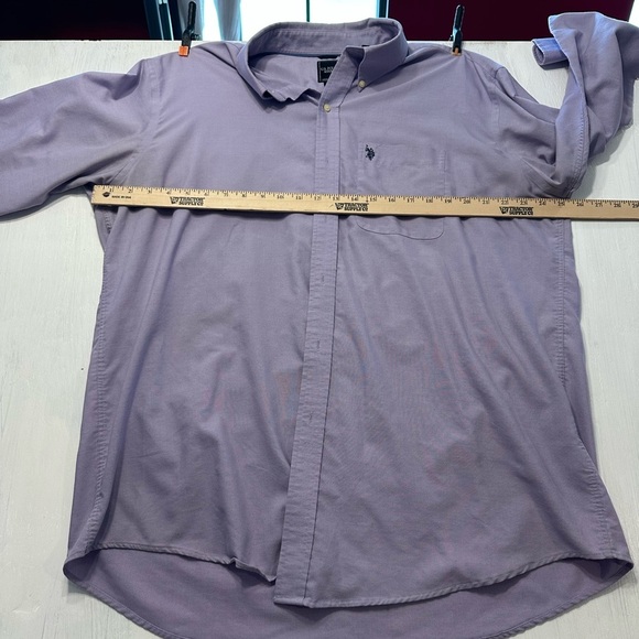 U.S. Polo Assn. Wrinkle-Free Button Down Shirt Men’s XL Purple 17 34/35 - Picture 2 of 10